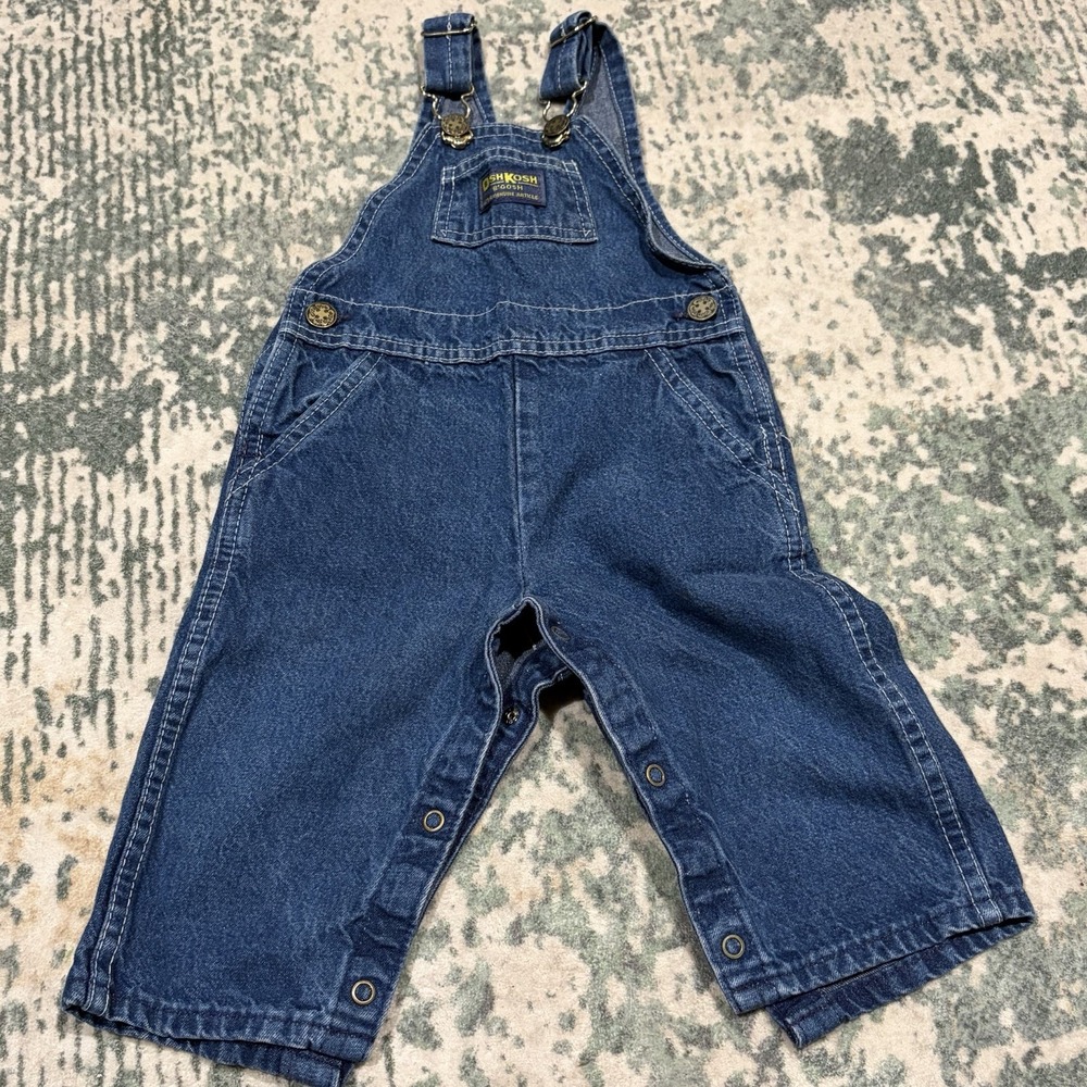 VTG 1990 OshKosh B'gosh Overalls 18M Vestbak Denim Made In USA Union Made 90s